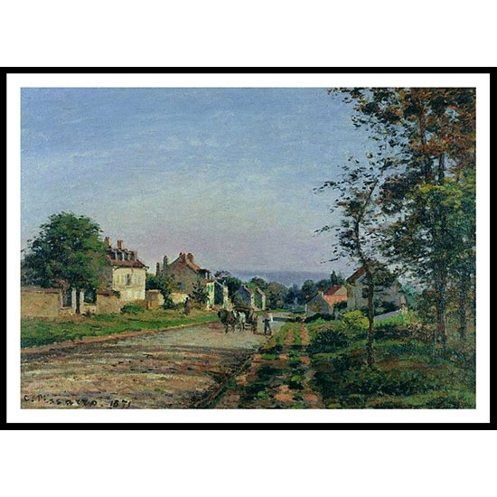 Outskirts of Louveciennes 1871, A New Print Of a Camille Pissaro Painting