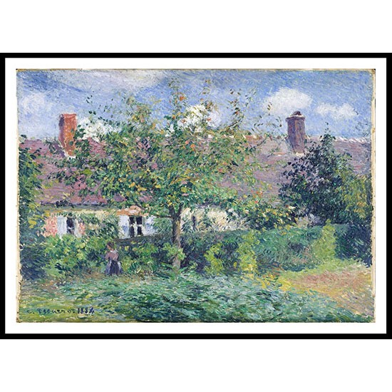 Peasant House at Eragny 1884, A New Print Of a Camille Pissaro Painting