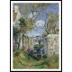 Peasant Pushing a Wheelbarrow Maison Rondest Pontoise 1874, A New Print Of a Camille Pissaro Painting