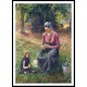 Peasant Woman and Child Eragny 1893, A New Print Of a Camille Pissaro Painting