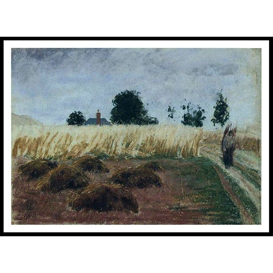 Peasant Woman on a Country Road, A New Print Of a Camille Pissaro Painting