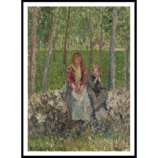 Peasants Seated under the Trees at Moret 1902, A New Print Of a Camille Pissaro Painting