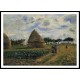 Peasants and Hay Stacks 1878, A New Print Of a Camille Pissaro Painting