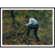 Pere Melon Sawing Wood 1879, A New Print Of a Camille Pissaro Painting