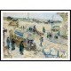 Place de la Republique Rouen with Tramway 1883, A New Print Of a Camille Pissaro Painting