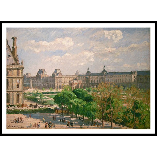 Place du Carrousel the Tuileries Gardens 1900, A New Print Of a Camille Pissaro Painting