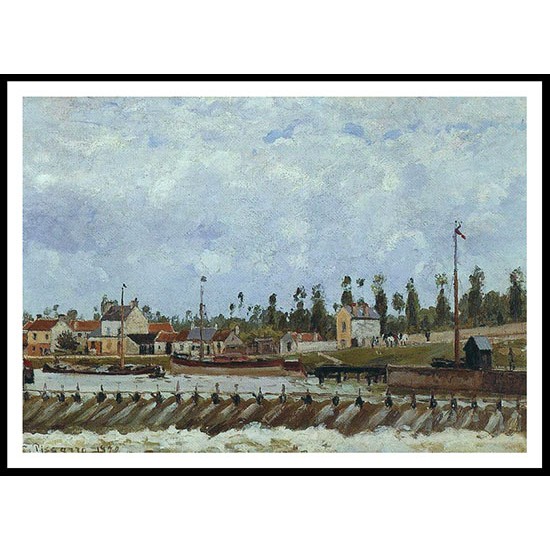 Pontoise Dam 1872, A New Print Of a Camille Pissaro Painting