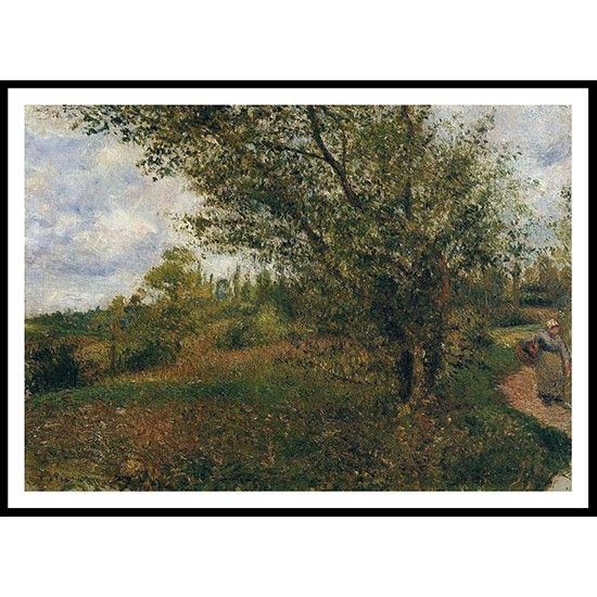 Pontoise Landscape Through the Fields 1879, A New Print Of a Camille Pissaro Painting