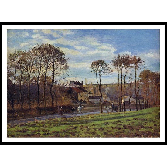 Pontoise the Mathurins Abbey 1873, A New Print Of a Camille Pissaro Painting