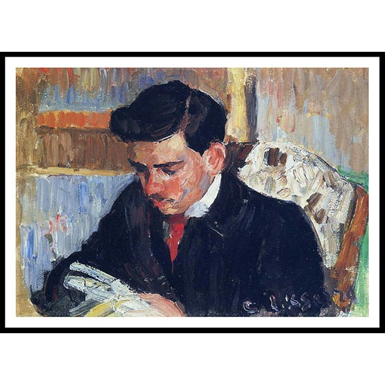 Portrait of Rodo Pissarro Reading 1899 1900, A New Print Of a Camille Pissaro Painting