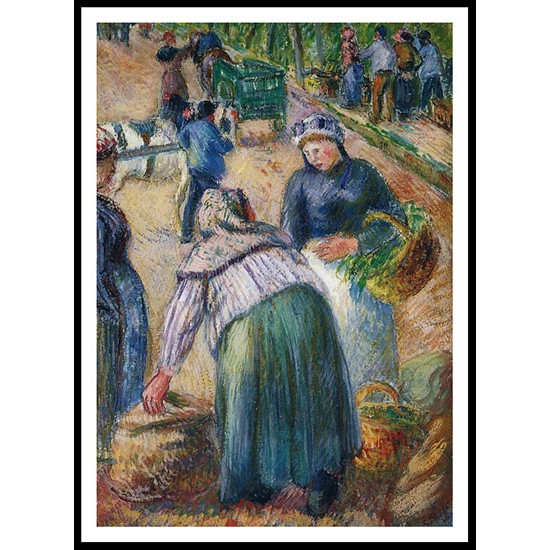 Potato Market Boulevard des Fosses Pontoise 1882, A New Print Of a Camille Pissaro Painting