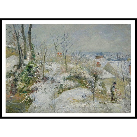 Rabbit Warren at Pontoise Snow 1879 1, A New Print Of a Camille Pissaro Painting