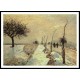 Road at Eragny Winter 1885, A New Print Of a Camille Pissaro Painting