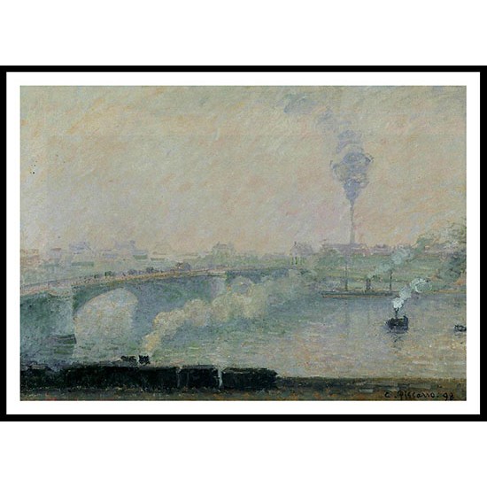 Rouen Fog Effect 1898, A New Print Of a Camille Pissaro Painting