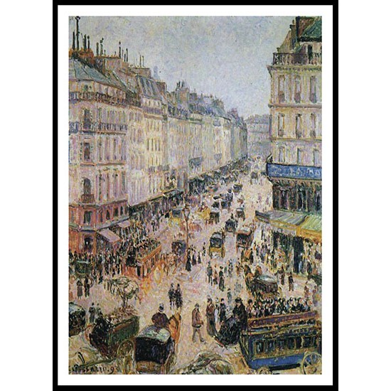 Rue Saint Lazare 1893, A New Print Of a Camille Pissaro Painting