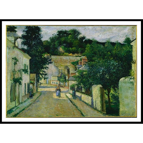 Rue de lHermitage Pontoise 1874, A New Print Of a Camille Pissaro Painting