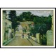 Rue de lHermitage Pontoise 1874, A New Print Of a Camille Pissaro Painting