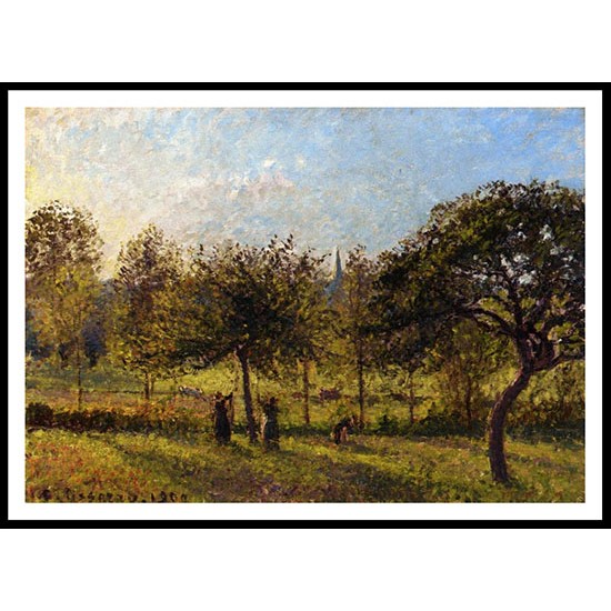 Setting Sun Autumn in Eragny 1900, A New Print Of a Camille Pissaro Painting