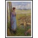 Shepherdess and Sheep 1887, A New Print Of a Camille Pissaro Painting