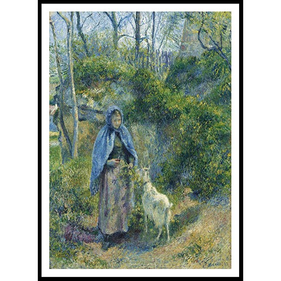 Shepherdess and the Goat 1881, A New Print Of a Camille Pissaro Painting