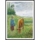 Shepherdess with a Cow Cote des Grouettes Pontoise 1882, A New Print Of a Camille Pissaro Painting