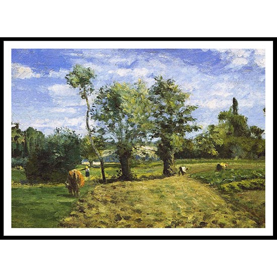 Spring Morning Pontoise 1874, A New Print Of a Camille Pissaro Painting