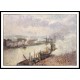 Steamboats in the Port of Rouen 1896, A New Print Of a Camille Pissaro Painting