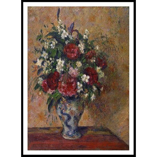 Still Life with Peonies and Mock Orange 1872 77, A New Print Of a Camille Pissaro Painting