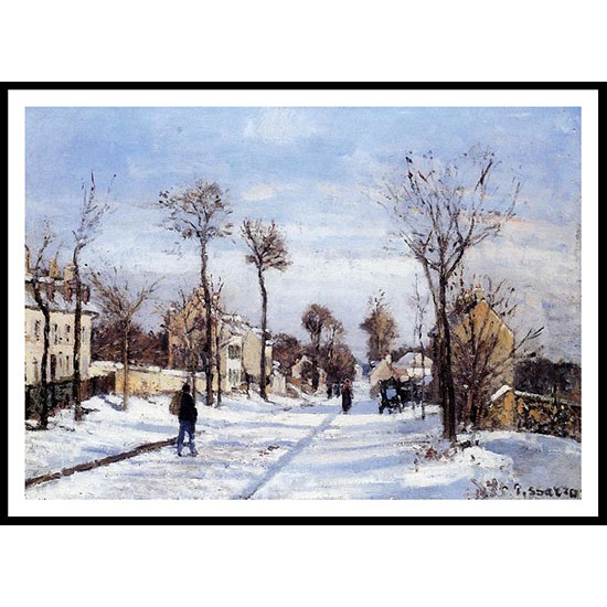 Street in the Snow Louveciennes 1872, A New Print Of a Camille Pissaro Painting