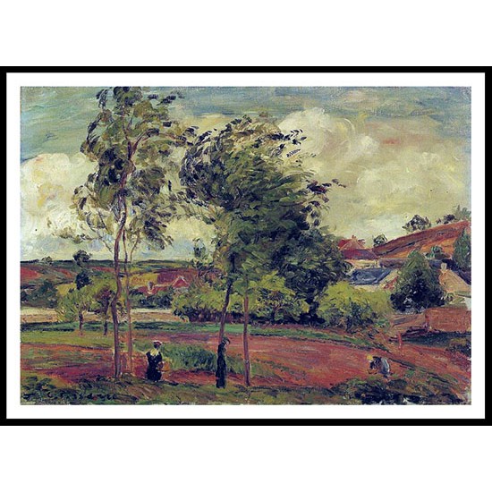 Strong Winds Pontoise 1877, A New Print Of a Camille Pissaro Painting