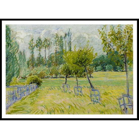 Study of Apple Trees at Eragny 1892 93, A New Print Of a Camille Pissaro Painting