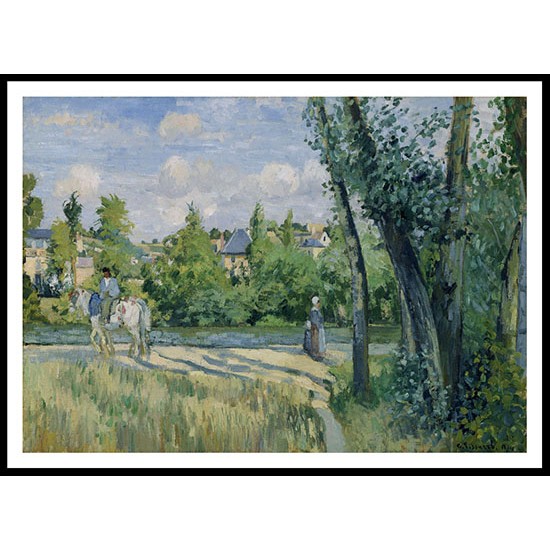 Sunlight on the Road Pontoise 1874, A New Print Of a Camille Pissaro Painting