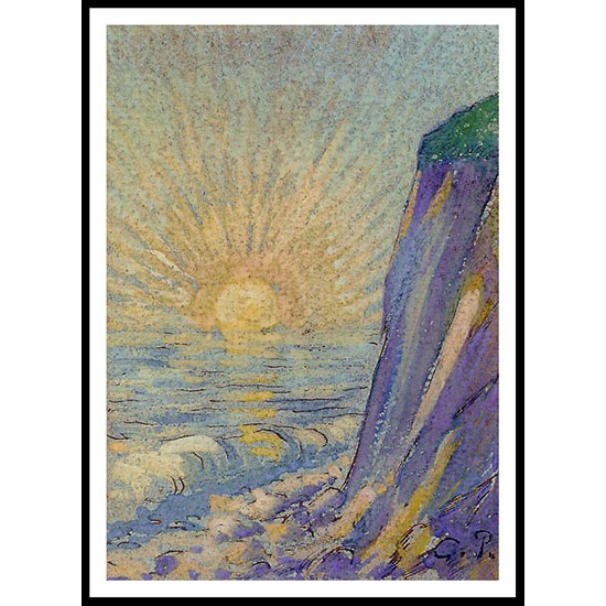 Sunrise on the Sea 1883, A New Print Of a Camille Pissaro Painting