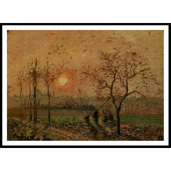 Sunset 1872, A New Print Of a Camille Pissaro Painting