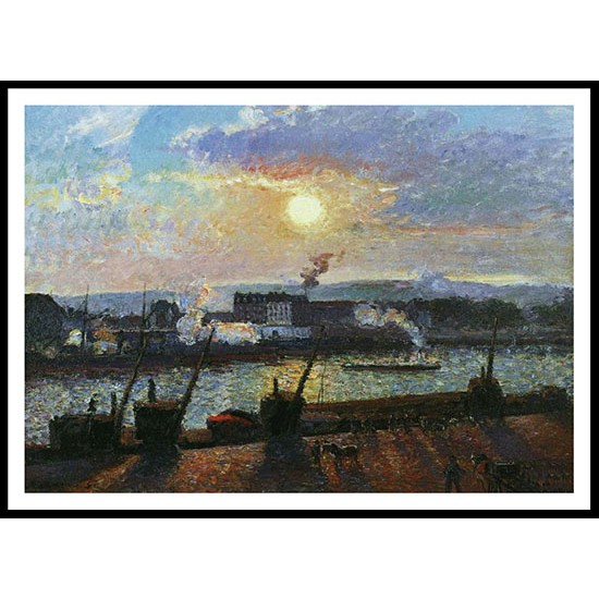 Sunset Rouen 1898, A New Print Of a Camille Pissaro Painting