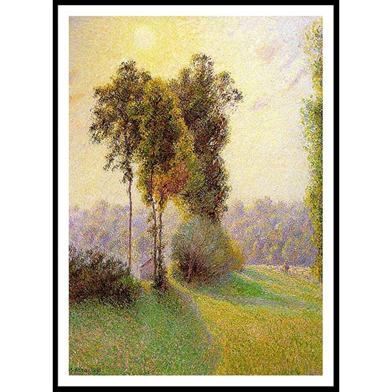 Sunset at Sent Charles Eragny 1891, A New Print Of a Camille Pissaro Painting