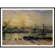 Sunset the Port of Rouen 1898, A New Print Of a Camille Pissaro Painting