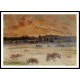 Sunset with Fog Eragny 1891, A New Print Of a Camille Pissaro Painting