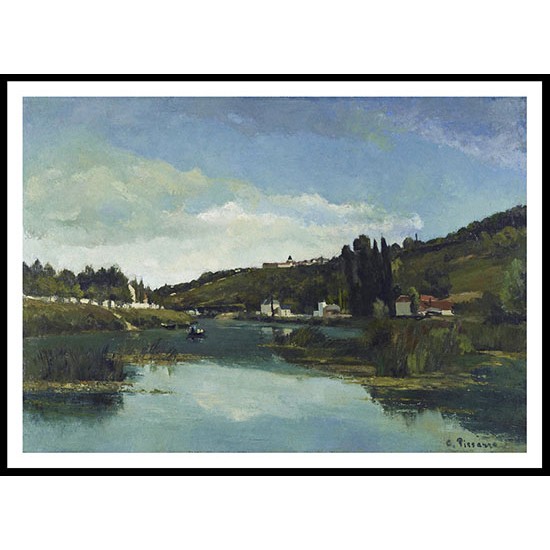 The Banks of the Marne at Chennevieres 1864 65, A New Print Of a Camille Pissaro Painting