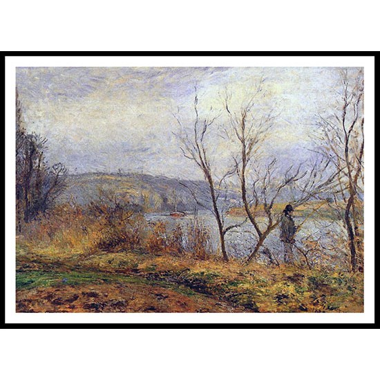 The Banks of the Oise Pontoise 1878, A New Print Of a Camille Pissaro Painting