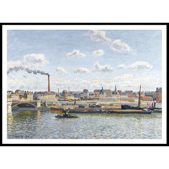 The Bridge of Boieldieu and the Orleans Station Rouen Sunny Day 1898, A New Print Of a Camille Pissaro Painting