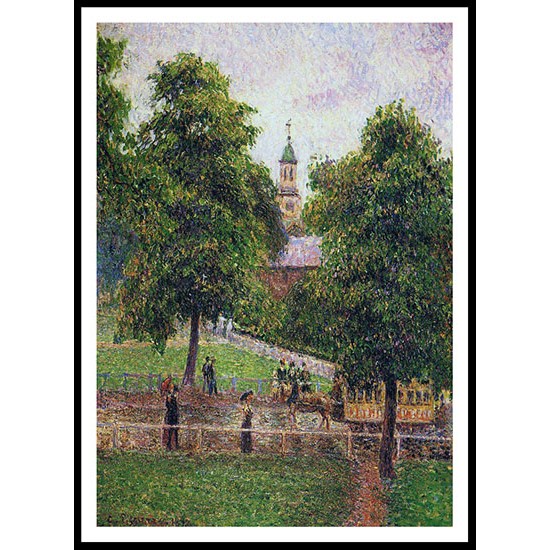 The Church at Kew 1892, A New Print Of a Camille Pissaro Painting