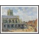 The Church of Saint Jacques Dieppe Morning Sun 1901, A New Print Of a Camille Pissaro Painting