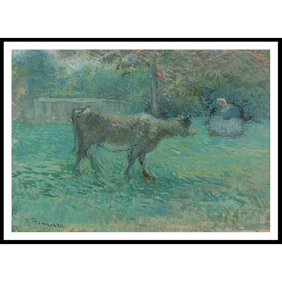 The Cowherd 1883 88, A New Print Of a Camille Pissaro Painting