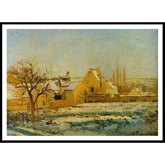 The Effect of Snow at lHermitage 1874, A New Print Of a Camille Pissaro Painting