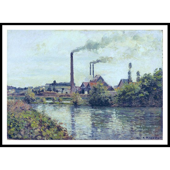 The Factory at Pontoise 1873, A New Print Of a Camille Pissaro Painting