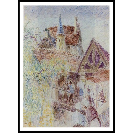 The Farm Osny 1884, A New Print Of a Camille Pissaro Painting