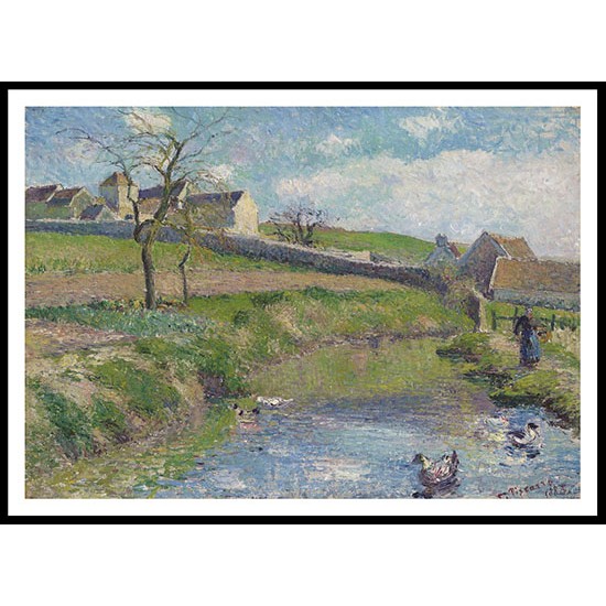 The Farm of Friche at Osny 1883, A New Print Of a Camille Pissaro Painting