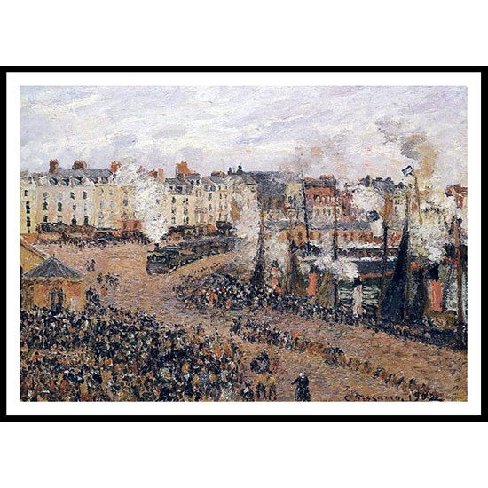 The Fishmarket Dieppe 1902 01, A New Print Of a Camille Pissaro Painting