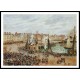 The Fishmarket Dieppe Grey Weather Morning 1902, A New Print Of a Camille Pissaro Painting